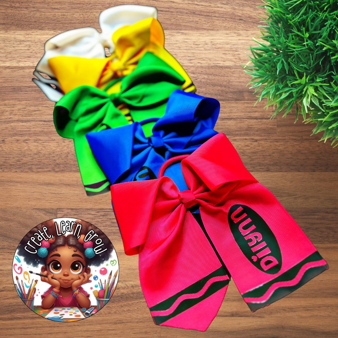 Crayon Style Hair Bow - 3 Inch