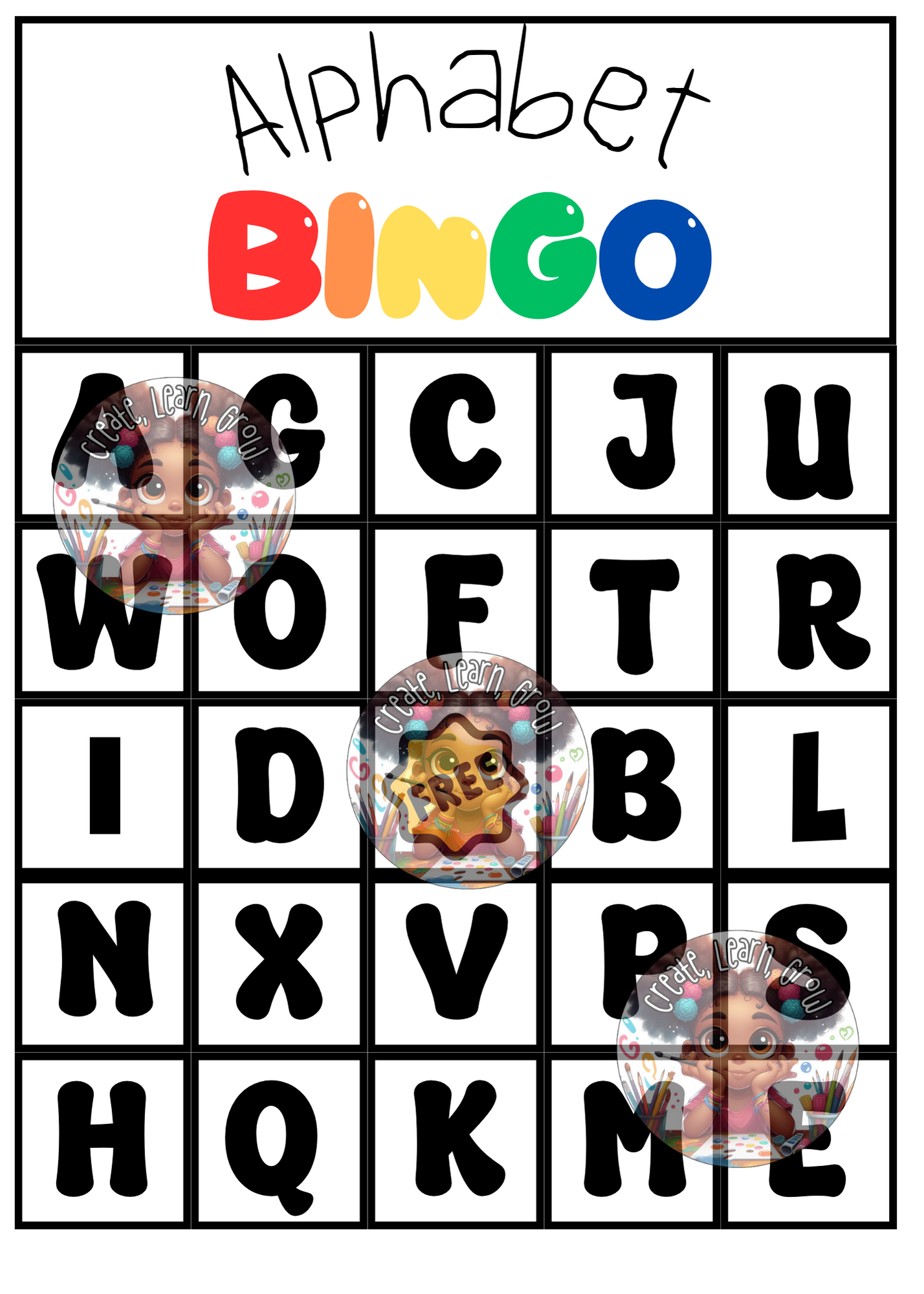 Alphabet Bingo - Print & Laminate